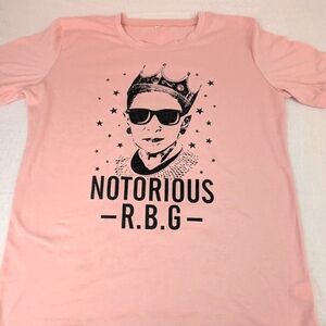 Notorious R.B.G. RIP Rock the Vote Ruth!!  Pink Tee XL